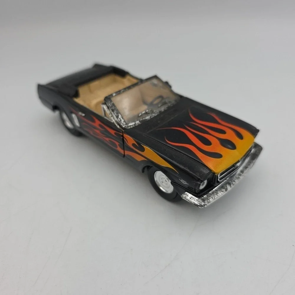 Superior 1965‎ Ford Mustang SS5719 Black With Flames Die Cast Pull Back 6